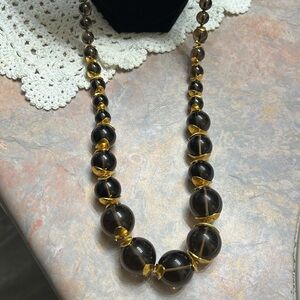 Stunning natural stone??? Or glass beads and gold tone.ONE OF A KIND PIECE